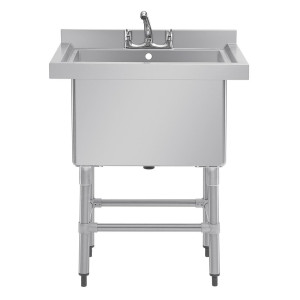 Sügav valamu koos seljatoega 100 L 770 x 600 mm - Vogue - Fourniresto