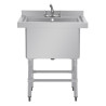 Sügav valamu koos seljatoega 100 L 770 x 600 mm - Vogue - Fourniresto