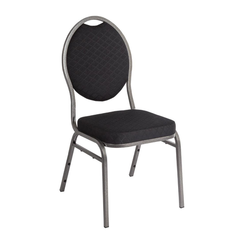 Must Banketttool musta ovaalse seljatoega - 4 tk komplektis - Bolero - Fourniresto Must Banketttool musta ovaalse seljatoega - 4 tk komplektis - Bolero - Fourniresto