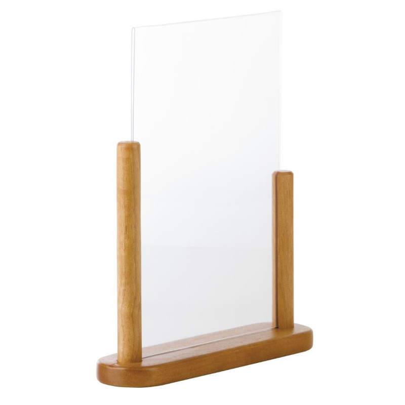 Cadre De Table Teck A4 - Securit - Fourniresto Cadre De Table Teck A4 - Securit - Fourniresto
