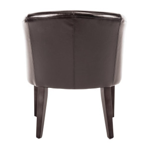 Fauteuil en Simili Cuir Marron Foncé  - Bolero - Fourniresto