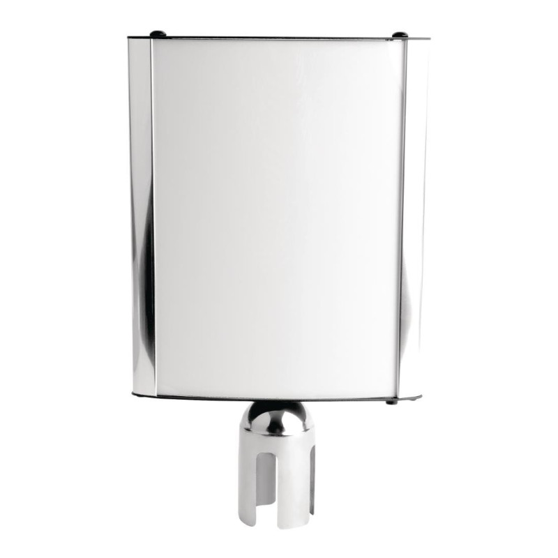 Cadre D'Affichage Pour Poteau De Barrière En Inox A4 - Bolero - Fourniresto Cadre D'Affichage Pour Poteau De Barrière En Inox A4 - Bolero - Fourniresto