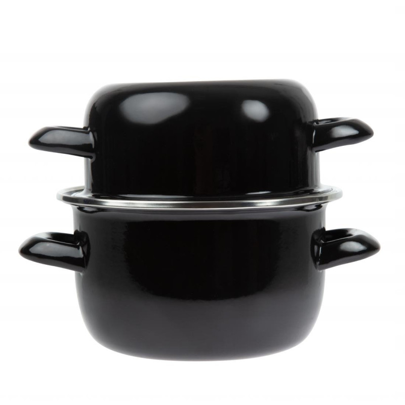 Enameled Mussel Pot 0.5 Kg Ø 140 Mm - Olympia - Fourniresto Enameled Mussel Pot 0.5 Kg Ø 140 Mm - Olympia - Fourniresto