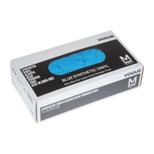 Vinüültoitmiskindad, pulbrita, sinised, suurus L - 100 tk - Vogue - Fourniresto