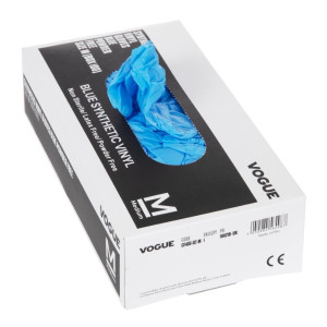 Vinüültoitlustuskinnaste, pulbrita, siniste, suurus M, 100 tk komplekt - Vogue - Fourniresto