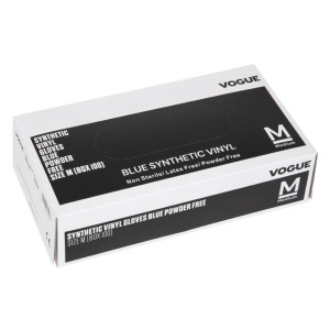 Vinüültoitlustuskinnaste, pulbrita, siniste, suurus M, 100 tk komplekt - Vogue - Fourniresto