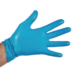 Vinüültoitlustuskinnaste, XL suurus, pulbrita, sinised - 100 tk komplektis - Vogue - Fourniresto