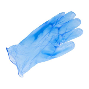 Vinüültoitlustuskinnaste, XL suurus, pulbrita, sinised - 100 tk komplektis - Vogue - Fourniresto