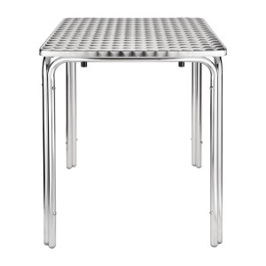 Ruudukujuline roostevabast terasest virnastatav laud 600 x 600 mm - Bolero - Fourniresto