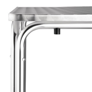 Ruudukujuline roostevabast terasest virnastatav laud 600 x 600 mm - Bolero - Fourniresto