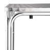 Ruudukujuline roostevabast terasest virnastatav laud 600 x 600 mm - Bolero - Fourniresto