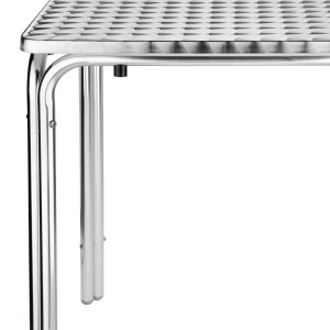 Ruudukujuline roostevabast terasest virnastatav laud 600 x 600 mm - Bolero - Fourniresto