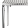 Ruudukujuline roostevabast terasest virnastatav laud 600 x 600 mm - Bolero - Fourniresto