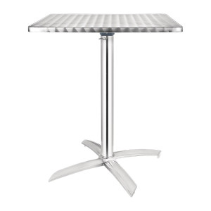 Ruudukujuline lauaplaatiga kallutatav roostevabast terasest laud - 600 x 600 mm - Bolero - Fourniresto