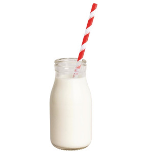 Väike klaaspudel piimaga 200 ml - 12 tk komplektis - Olympia - Fourniresto