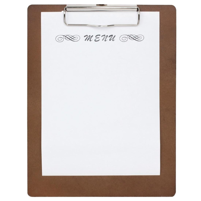 Plywood A5 Menu Holder Plaque - Olympia - Fourniresto Plywood A5 Menu Holder Plaque - Olympia - Fourniresto