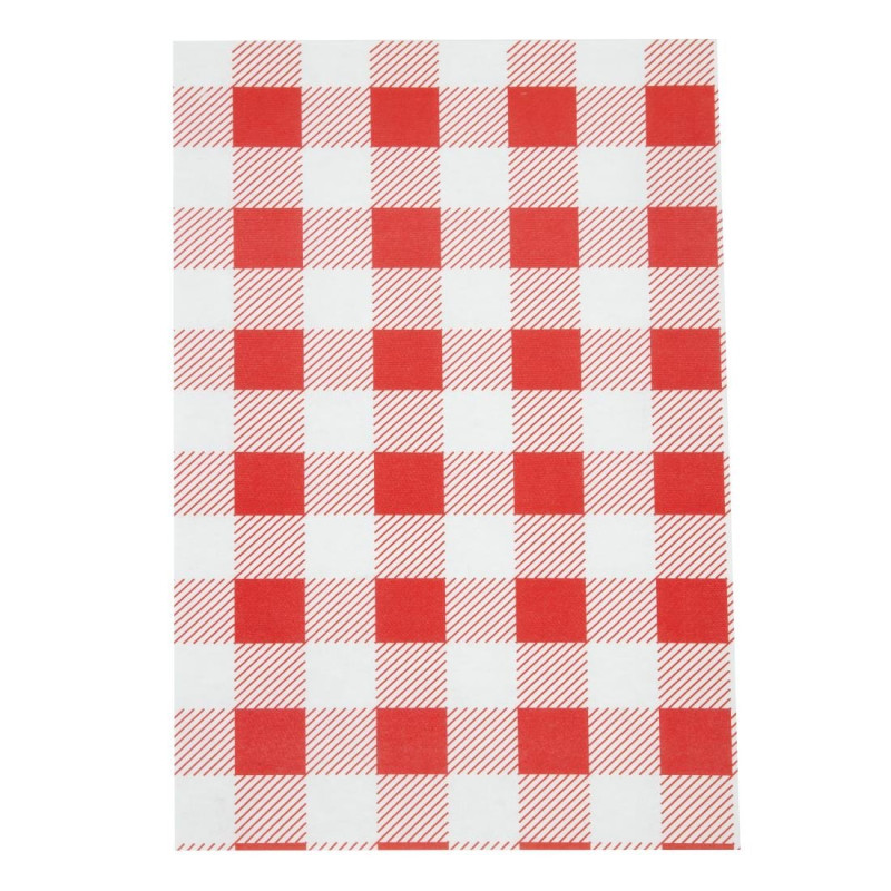 Rasvapaber Vichy punane 190 x 310 mm - 200 tk komplektis - FourniResto - Fourniresto Rasvapaber Vichy punane 190 x 310 mm - 200 tk komplektis - FourniResto - Fourniresto