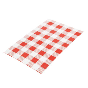 Rasvapaber Vichy punane 190 x 310 mm - 200 tk komplektis - FourniResto - Fourniresto