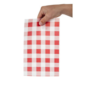 Rasvapaber Vichy punane 190 x 310 mm - 200 tk komplektis - FourniResto - Fourniresto