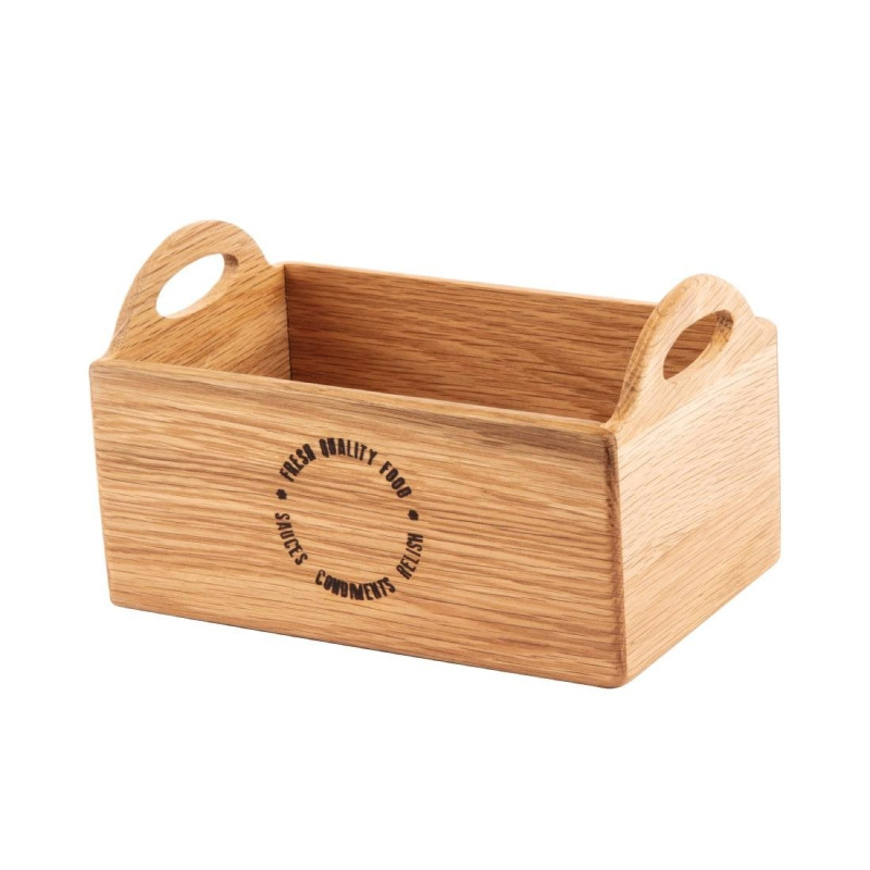 Oak Condiment Holder with Inscription 230 x 145 mm - Olympia - Fourniresto Oak Condiment Holder with Inscription 230 x 145 mm - Olympia - Fourniresto