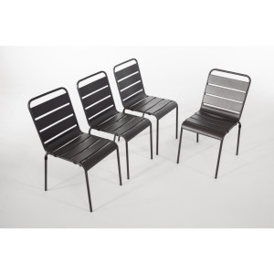 Kokkupandav hall terasest latitudedega tool - 4 tk komplektis - Bolero - Fourniresto