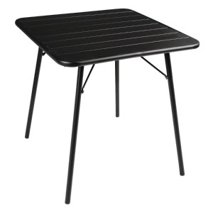 Must terasest ruudukujuline must lattlaud 700 x 700 mm - Bolero - Fourniresto