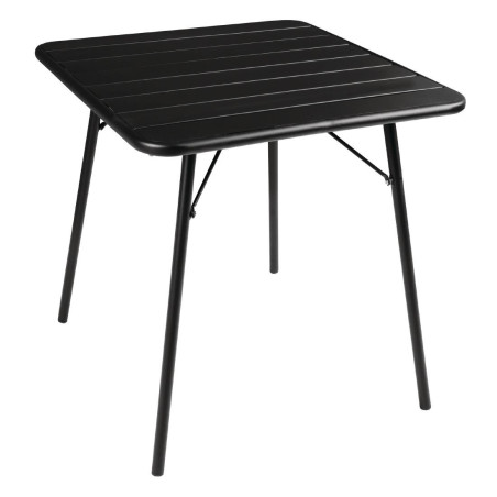 Must terasest ruudukujuline must lattlaud 700 x 700 mm - Bolero - Fourniresto