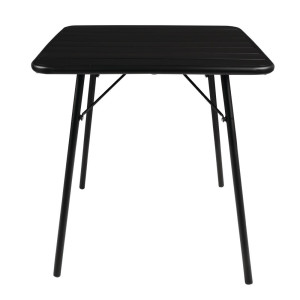 Must terasest ruudukujuline must lattlaud 700 x 700 mm - Bolero - Fourniresto