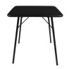Must terasest ruudukujuline must lattlaud 700 x 700 mm - Bolero - Fourniresto