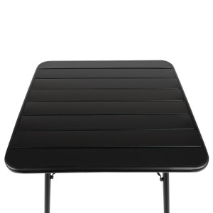 Must terasest ruudukujuline must lattlaud 700 x 700 mm - Bolero - Fourniresto