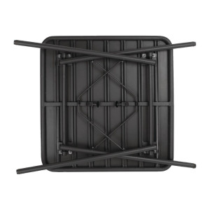 Must terasest ruudukujuline must lattlaud 700 x 700 mm - Bolero - Fourniresto