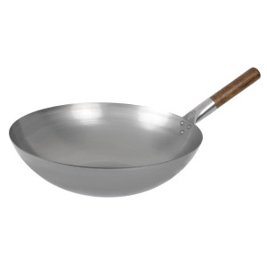 Wok terasest poolkerakujulise põhjaga Londonwok Ø 38 cm - FourniResto - Fourniresto