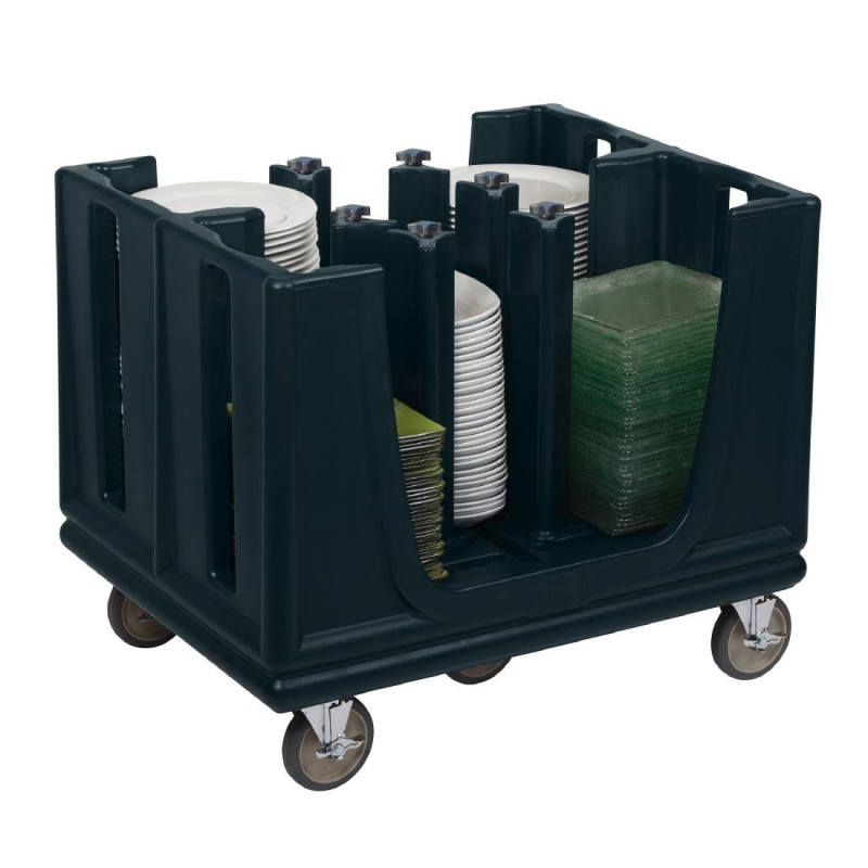 Chariot Ajustable à Assiettes Bleu Ardoise 45 à 60 Assiettes - Cambro - Fourniresto Chariot Ajustable à Assiettes Bleu Ardoise 45 à 60 Assiettes - Cambro - Fourniresto