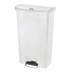 Prügikast pedaaliga Slim Jim StepOn, valge, 68L - Rubbermaid - Fourniresto