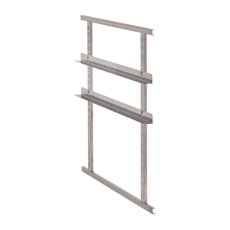Komplekt 4 reguleeritavat roostevabast terasest liugurit ja 2 metallraami konteinerile DW585 - Cambro - Fourniresto