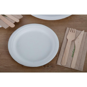 Toidujäätmetest valmistatud kompostitavad taldrikud 17,9 cm - 50 tk komplektis - Fiesta Green - Fourniresto