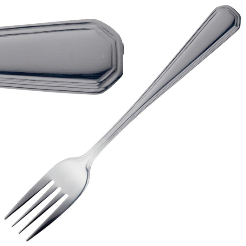 Table Fork Monaco In Stainless Steel - Set Of 12 - Olympia - Fourniresto Table Fork Monaco In Stainless Steel - Set Of 12 - Olympia - Fourniresto