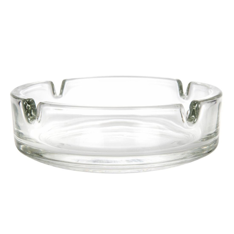 Small Stackable Glass Ashtray Ø107 mm - Pack of 24 - Olympia - Fourniresto Small Stackable Glass Ashtray Ø107 mm - Pack of 24 - Olympia - Fourniresto