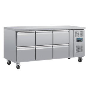 Jahutatud laud GN 1/1 ventileeritud 6 sahtliga seeria U 465L - Polar - Fourniresto