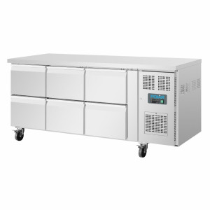 Jahutatud laud GN 1/1 ventileeritud 6 sahtliga seeria U 465L - Polar - Fourniresto