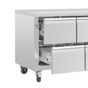 Jahutatud laud GN 1/1 ventileeritud 8 sahtliga seeria U 616L - Polar - Fourniresto