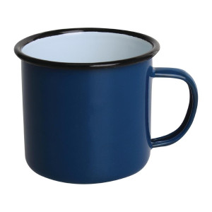 Roostevabast terasest emailitud rohelised ja mustad kruusid 350 ml - 6 tk komplektis - Olympia - Fourniresto
