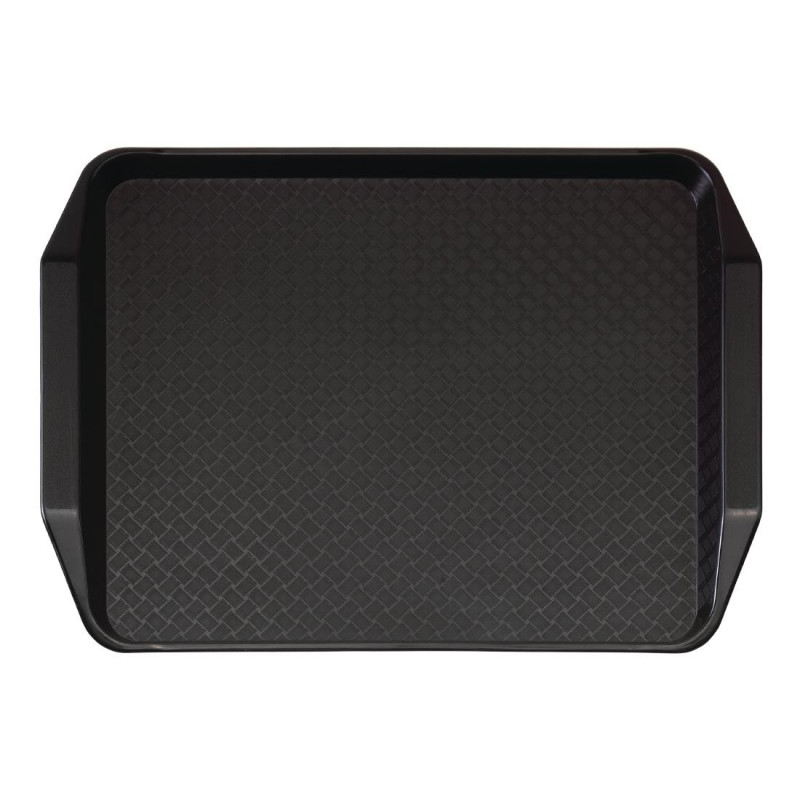 Plateau Rectangulaire Noir avec Poignées en Polypropylène Fast Food 430mm - Cambro - Fourniresto Plateau Rectangulaire Noir avec Poignées en Polypropylène Fast Food 430mm - Cambro - Fourniresto