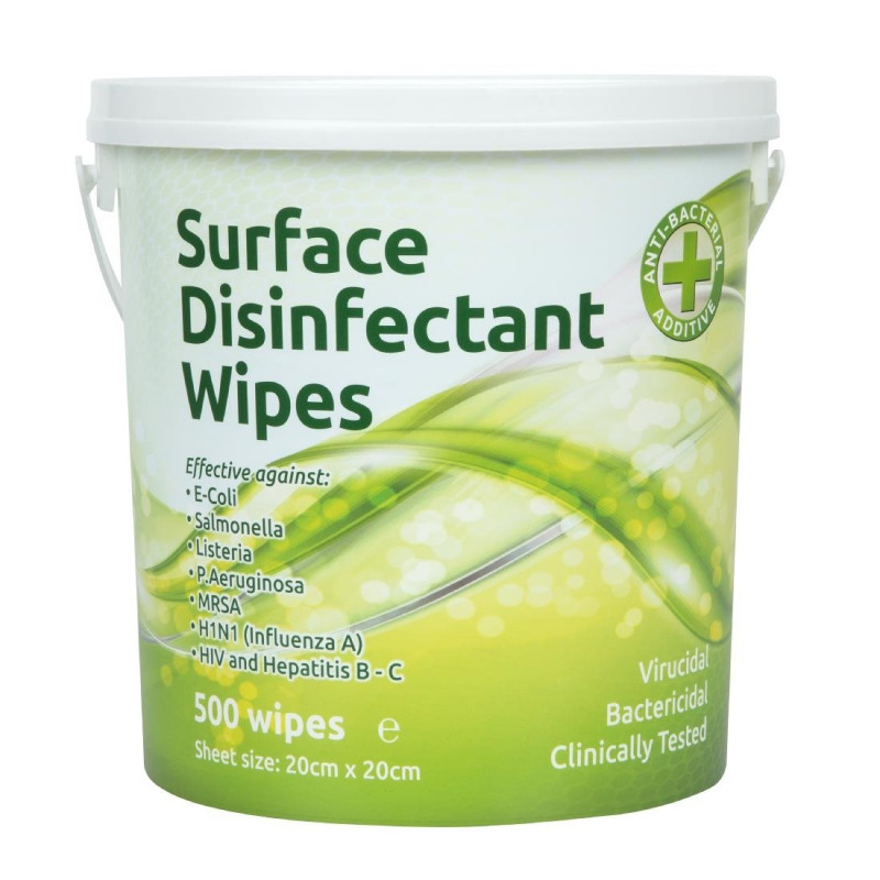 Surface Disinfectant Wipes Box - Pack of 500 - FourniResto - Fourniresto Surface Disinfectant Wipes Box - Pack of 500 - FourniResto - Fourniresto