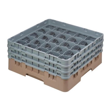 Klaasiriiul 25 sektsiooniga Camrack Beige, maksimaalne kõrgus 174 mm - Cambro - Fourniresto