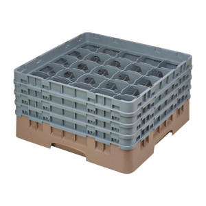 Klaasiriiul 25 sektsiooniga Camrack Beige, maksimaalne kõrgus 215 mm - Cambro - Fourniresto