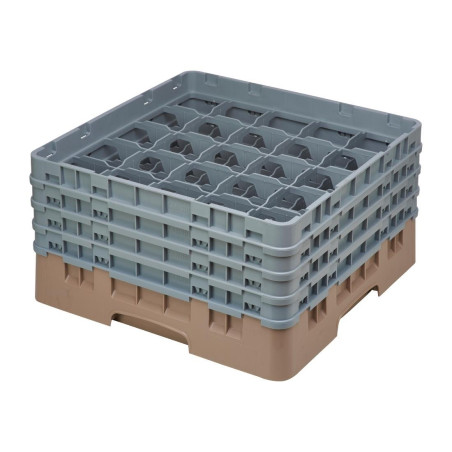 Klaasiriiul 25 sektsiooniga Camrack Beige, maksimaalne kõrgus 215 mm - Cambro - Fourniresto