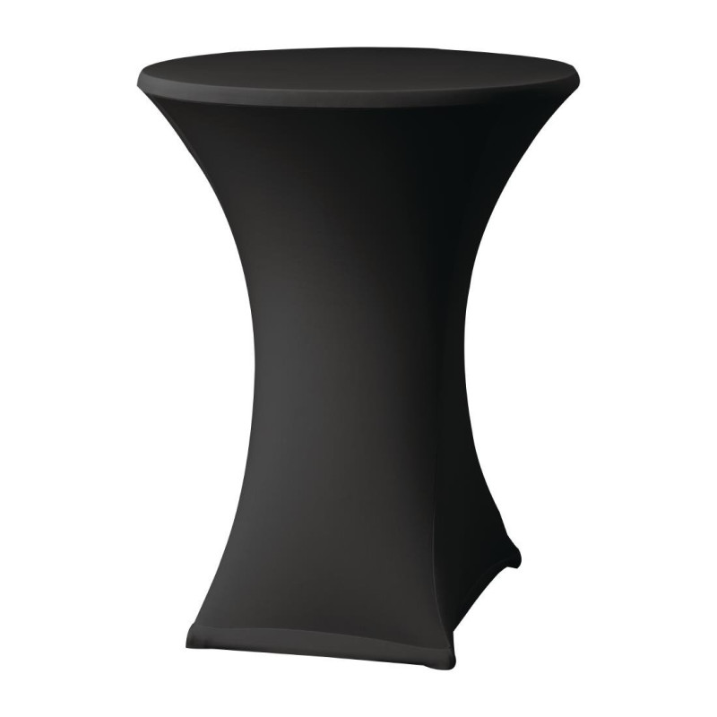 Black Samba Extendable Table Cover for Table with Crossed Legs - FourniResto - Fourniresto Black Samba Extendable Table Cover for Table with Crossed Legs - FourniResto - Fourniresto