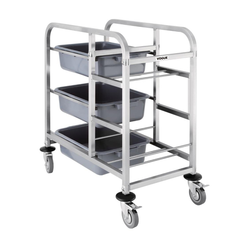 Chariot De Cantine En Inox 3 Niveaux - Vogue - Fourniresto Chariot De Cantine En Inox 3 Niveaux - Vogue - Fourniresto