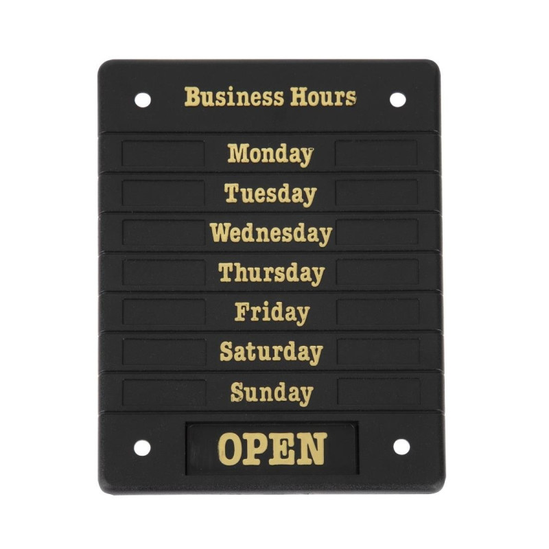 Opening Hours Sign - FourniResto - Fourniresto Opening Hours Sign - FourniResto - Fourniresto
